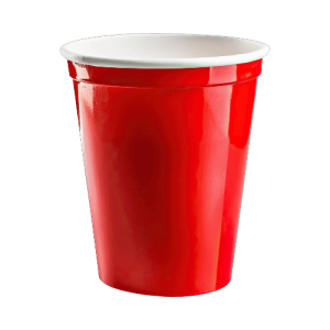 A plastic red cup